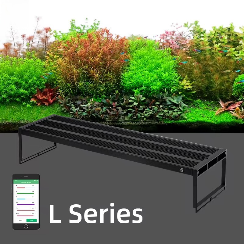 Planted Aquarium Uv Light - ไฟตู้ปลาซีรีส์ L พร้อมขายึดแบบยืดได้ RGB+UV สเปกตรัมเต็มรูปแบบ สำหรับตู้ปลาน้ำจืด