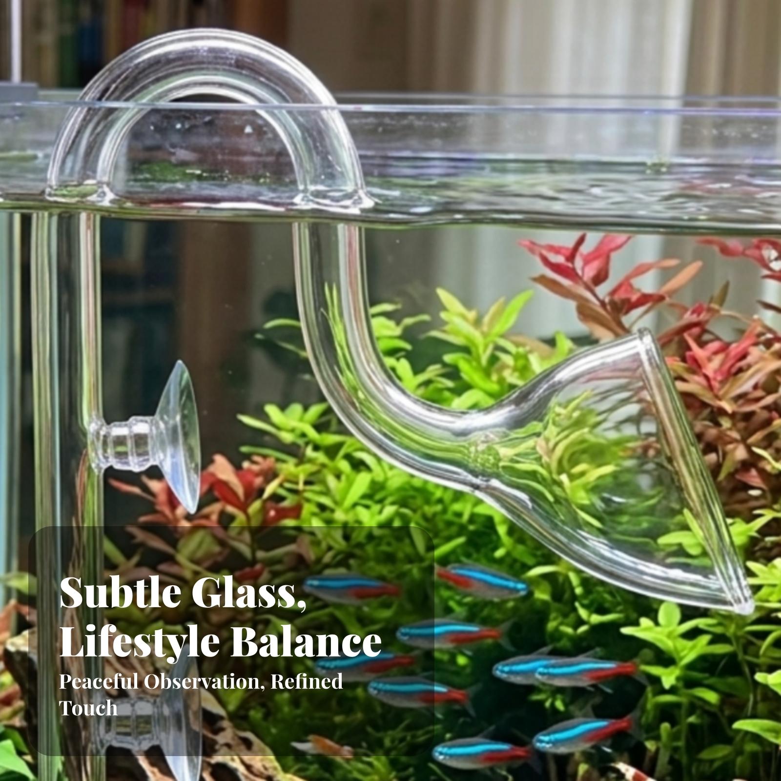 Aquarium Planted Tank Filter - ชุดท่อกรองน้ำเข้าและออกสำหรับตู้ปลา ท่อกรองน้ำใสแบบบางสำหรับการจัดตู้ปลาและตู้ปลูกพืช