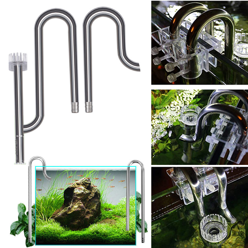 Aquarium Planted Tank Filter - Fish Tank ใหม่ Lily ท่อสแตนเลสไหลออกสำหรับ Aquarium