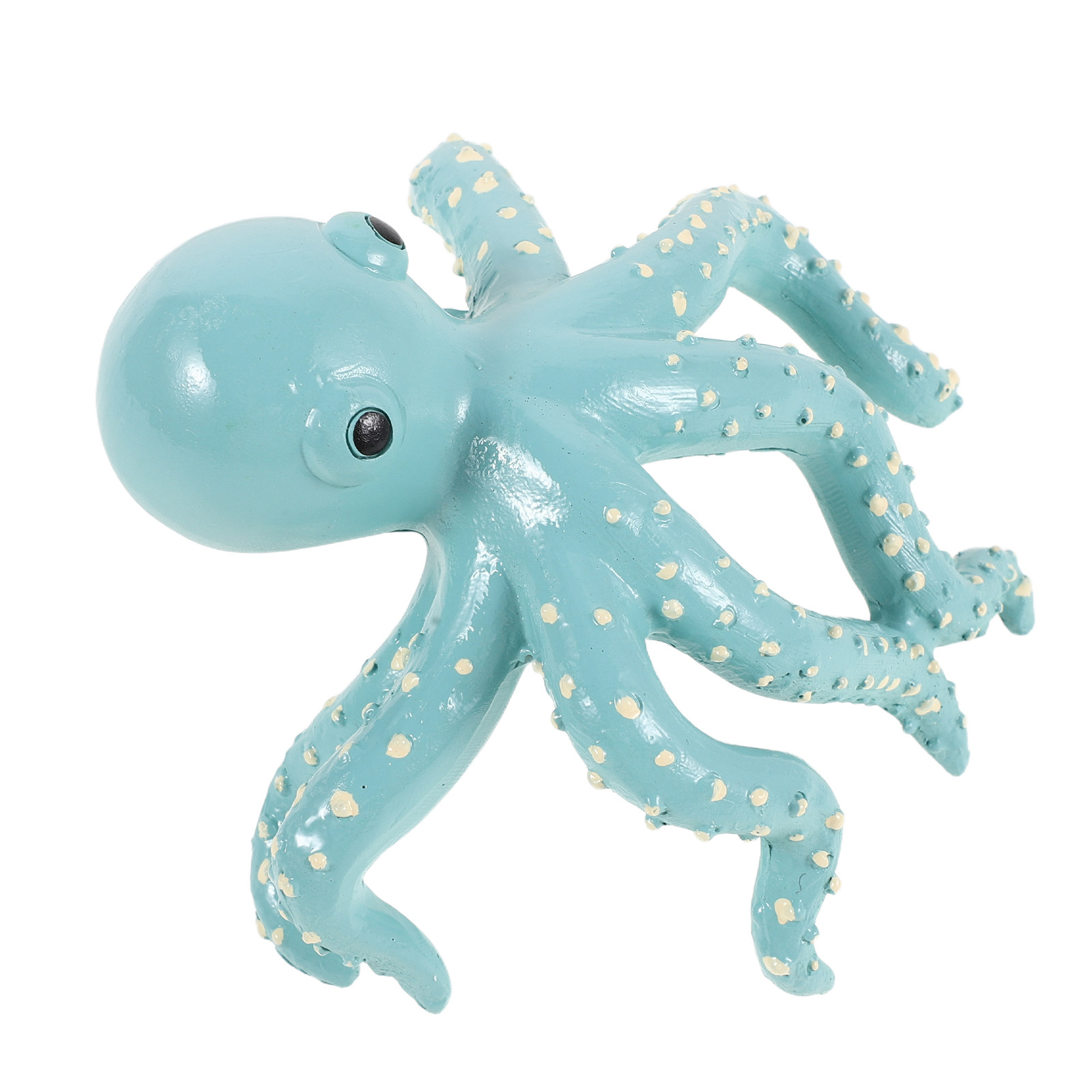 Aquarium Plant Octopus - ประติมากรรมปลาหมึกปีนเขาขนาดเล็ก ทำจากเรซิน ตกแต่งกระถางต้นไม้ ขอบตู้ปลา ของตกแต่งรูปสัตว์ที่ยืดหยุ่นได้สำหรับสวนเทพนิยาย