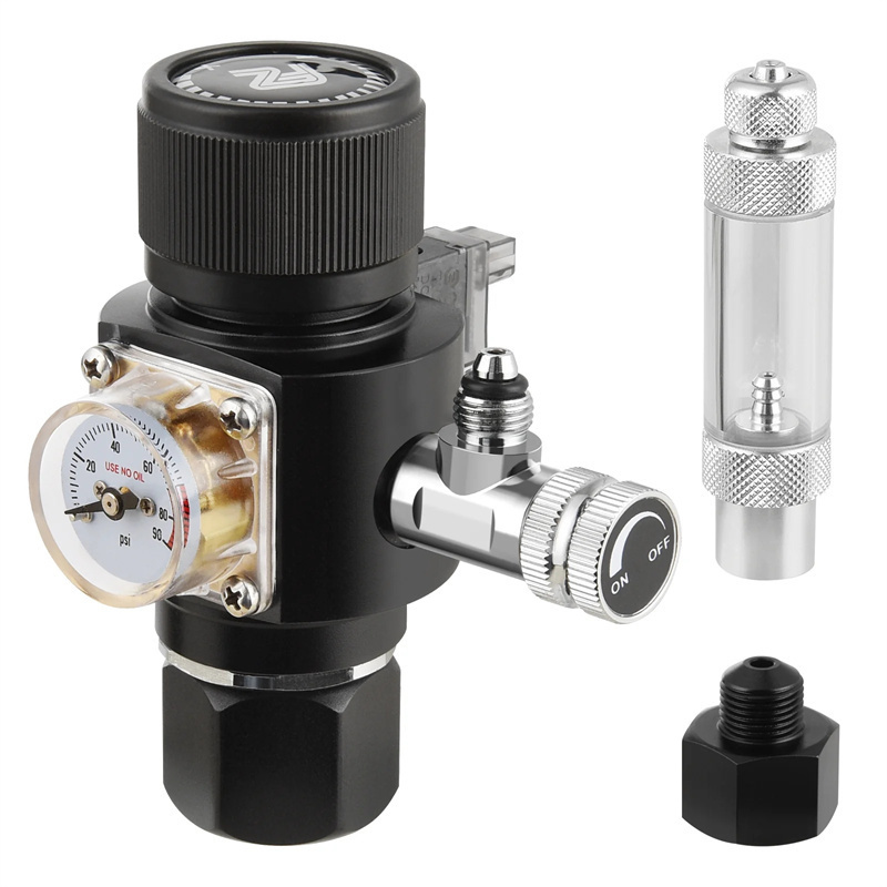 Co2 Regulator Dual Stage - FZONE เครื่องควบคุม Co2สองขั้นตอนขนาดเล็กตู้ปลาวาล์วน้ำเคาน์เตอร์ตู้ปลาอุปกรณ์ลดคาร์บอนไดออกไซด์