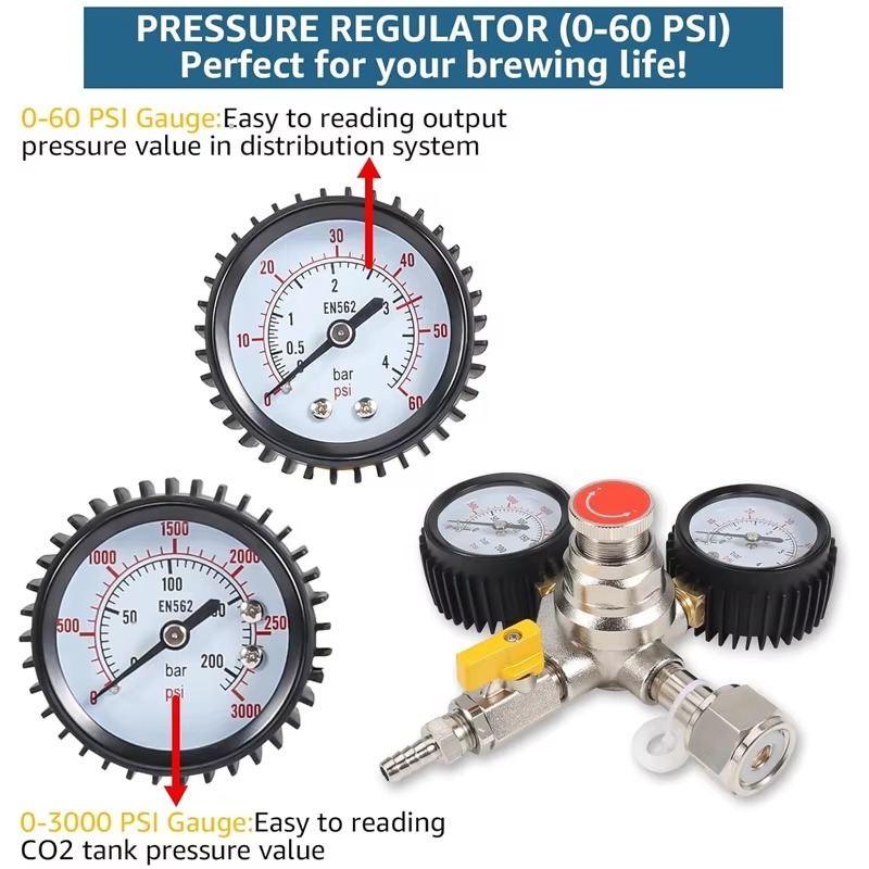 ตัวควบคุม CO2 สำหรับเบียร์สด แ - Co2 Regulator Dual Stage บทวิจารณ์และราคา